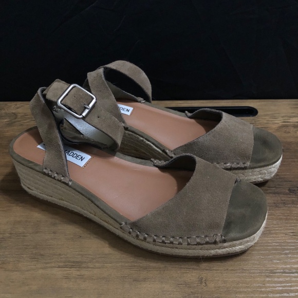 Steve Madden elody olive green open toe espadrille sandal - Picture 4 of 4